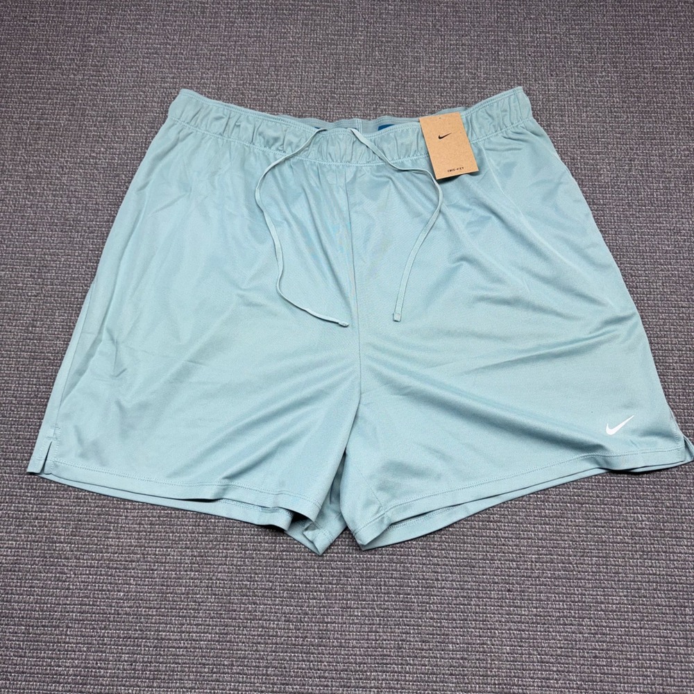 Nike Womens Dri-FIT Training Shorts Light Blue FB3165-017 Size 1X NWT
